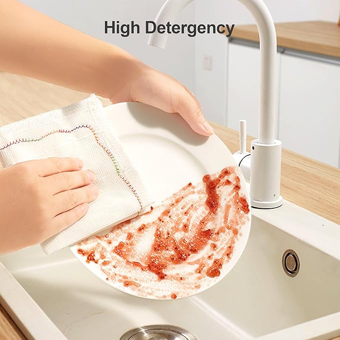 JOYMOOP Cleaning Cloths, Reusable Multi-Purpose Cleaning Rags, Highly Absorbent Kitchen Dish Towels, Quick Drying, Counters & Washing Dishes,11" x11" - 2pcs