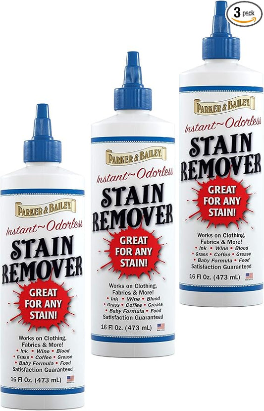 Parker and Bailey Stain Remover- Blood Stain Remover for Carpet, Clothes, Sheets and Mattress - Garment and Fabric Laundry Stain Remover - 16oz