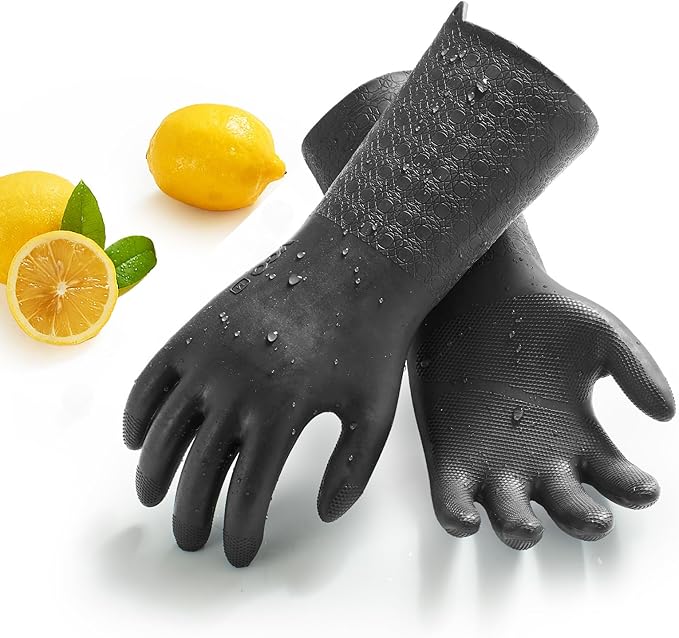 Vgo... Men's Work Gloves,Abrasion & Tear Resistant,for Construction, Cement, Sewage, Drain Cleaning & Rough Tasks(TP1117)
