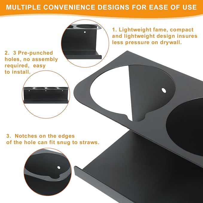 Aerosol Spray Can Holder Rack 4 Packs, Spray Bottle Organizer Wall Mounted Heavy-Duty Steel Paint Bottle Storage Rack for Garage and Workspace