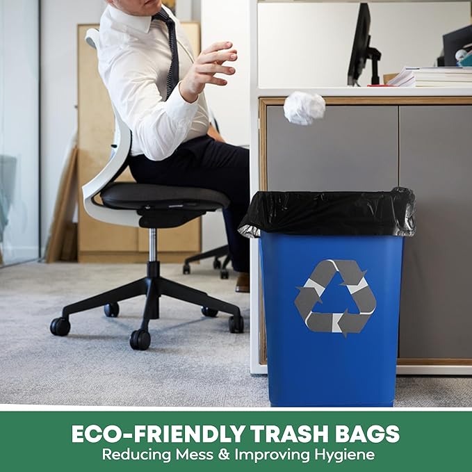 95 Gallon Heavy Duty Trash Bags | 25 Bags w/Ties | Super Large Garbage bags | 1.5 MIL Thickness for Yard, Home and Office Cleanup Disposal - TrashMaster (25)