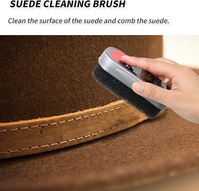 3-Piece Felt Hat Cleaning Kit - Horse Hair & Wood Brushes, Travel Brush, for Cowboy & Baseball Hats