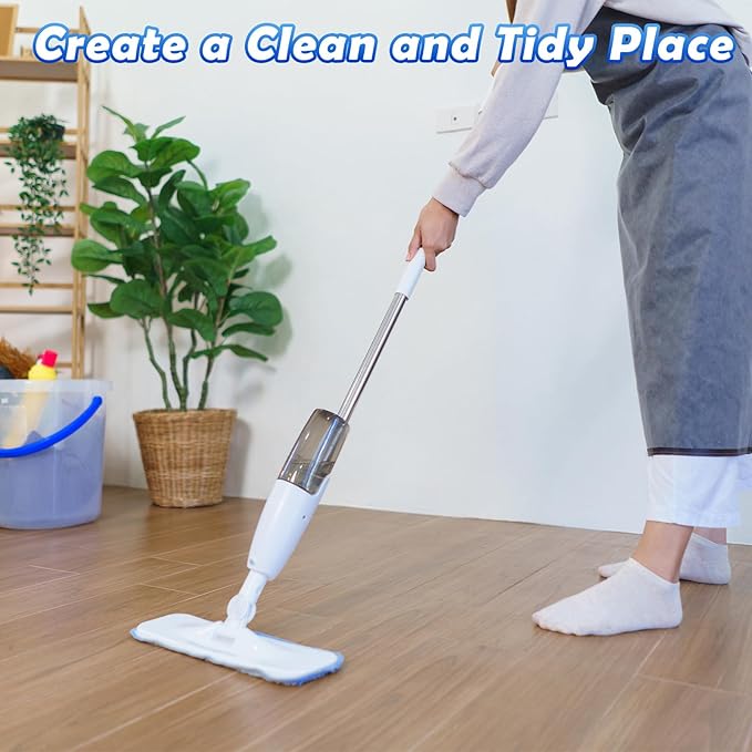 6 Pack Microfiber Cleaning Pads for Mop Hardwood Floor Cleaner Mop Replacement,Deep Microfiber Cleaning Pad Dusting Pad Wet Mop Dry Dust Mop Cleaner (Blue)