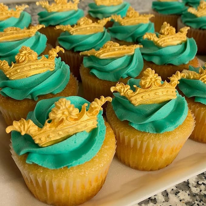 Crown Silicone Molds, Vintage Photo Frame Gem Chocolate Baking Molds, Cake Decoration Fondant Molds for Cupcake Topper Candy Gum Paste DIY Craft Clay Resin Set of 4