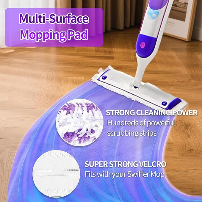 30Pack Disposable Power Mop Pads Refills for Swiffer Power Mop Pads, Unscented Replacement Floor Cleaning Refills Mopping Pads Compatible with Swiffer Power Mop Pads Refills