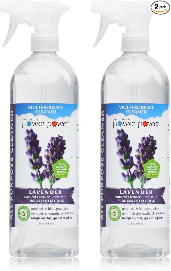 All-Purpose Cleaner Concentrate - Makes 32 Fl Oz Just Add Water - Multi-Surface Cleaning Spray, Non-Toxic, No Harsh Fumes or Chemicals, Child & Pet Safe - Lavender