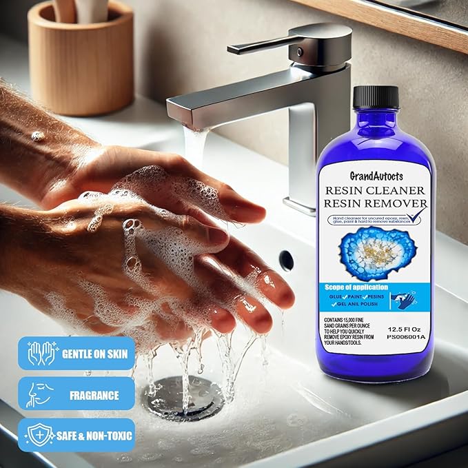 Epoxy Resin Cleaner Remover, Suitable for use by artists and resin workers. Remove uncured resin and glue from the surfaces of tools, molds, etc.