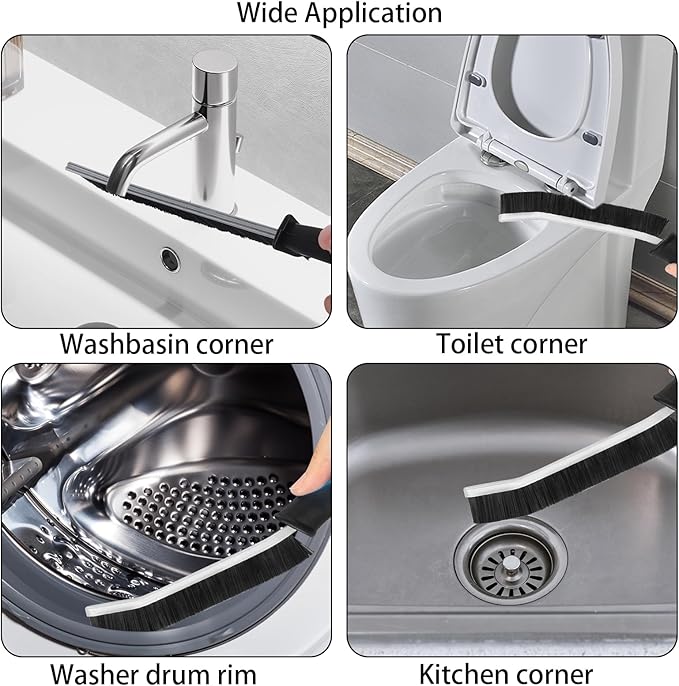 6Pcs Hard Bristle Crevice Cleaning Brush, Grout Cleaner Brush, Multifunctional Gap Cleaning Tool for Household Use, Bathroom, Kitchen, Window,Toilet