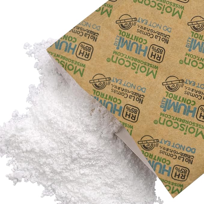 85% Two-Way Humidity Control Packs, 60 Gram 5 Pack for Storing 1 lb, Size 60 Seasoning Packets Moisture Control Packets Individually Wrapped, Humidifier Packs for Season Wood Humidifier Boxes
