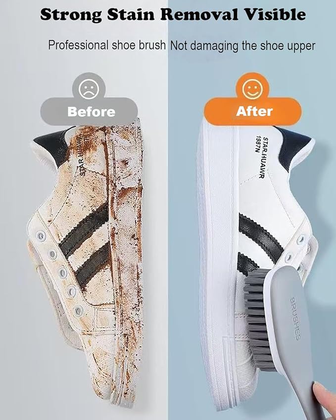 Scrub Brush for Stains-2 Pack Fabric Cleaning Brush,Laundry Stain Remover Brush,Clothes Scrub Brushes Cleaner Soft Bristle Scrubbing Brushes Household Cleaning for Carpet Clothes Bags & More