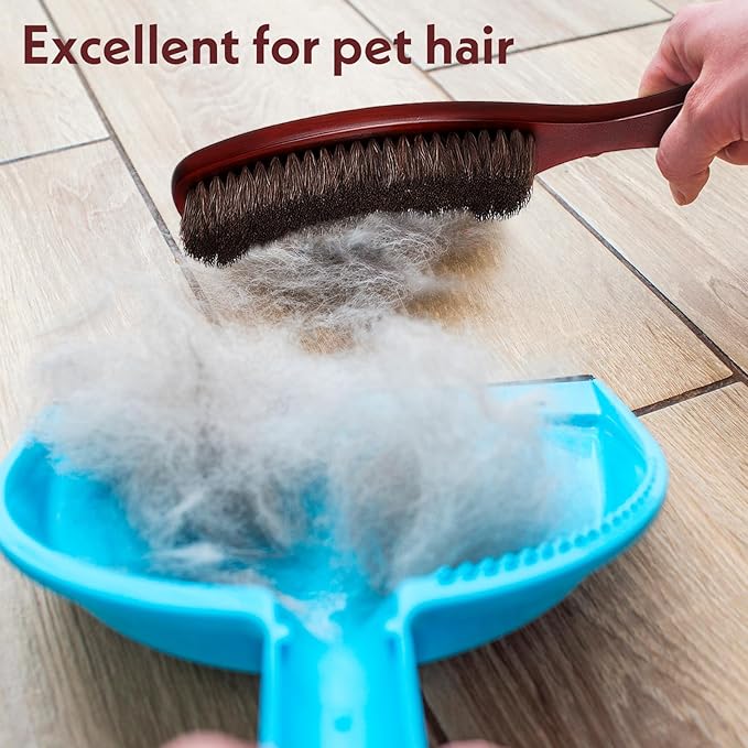 Clothes Brush, Wood Felt Brush, Horsehair Felt Hat Brushes, Remove Pet Hair Dust, Wooden Cowboy Hat Horse Hair Brushes for Suits Suede Clothes Furniture