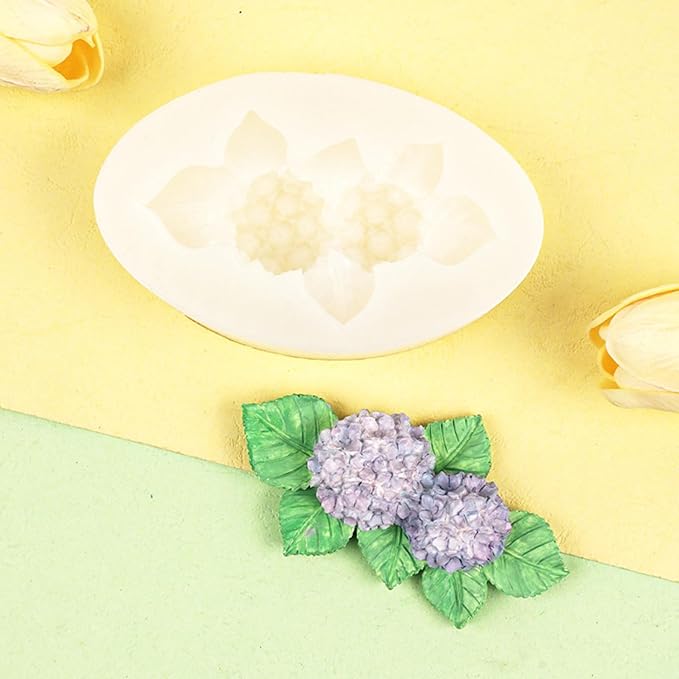 Hydrangea Flower Silicone Mold for Candle Soap Fondant Chocolate Candy Cake Decorating Baking Pastry Polymer Clay