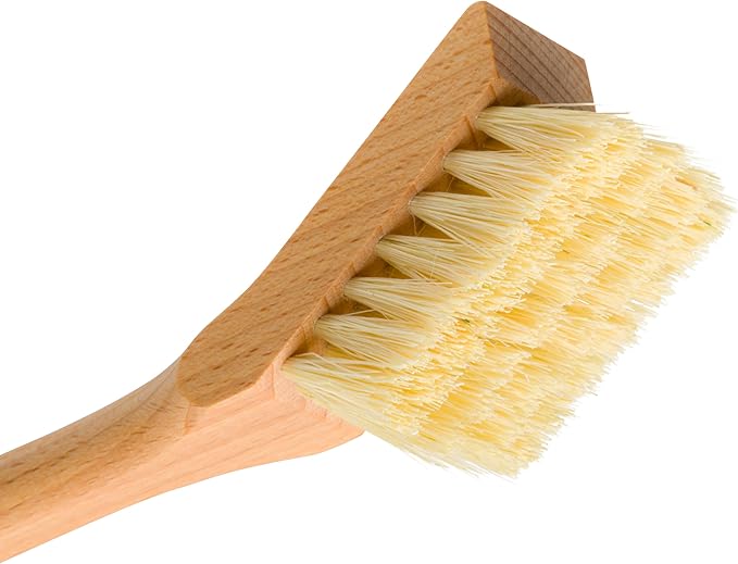 Redecker Tampico Fiber Dish Brush with Scraping Edge and Oiled Beechwood Handle, Made in Germany
