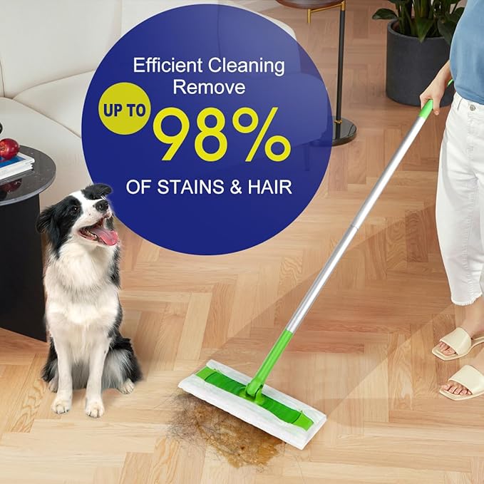 Orighty Dry Sweeping Cloths, Mop Pads Refills Compatible with Swiffer Sweeper, 52 Count Disposable Duster Refills for Floor Mopping and Cleaning