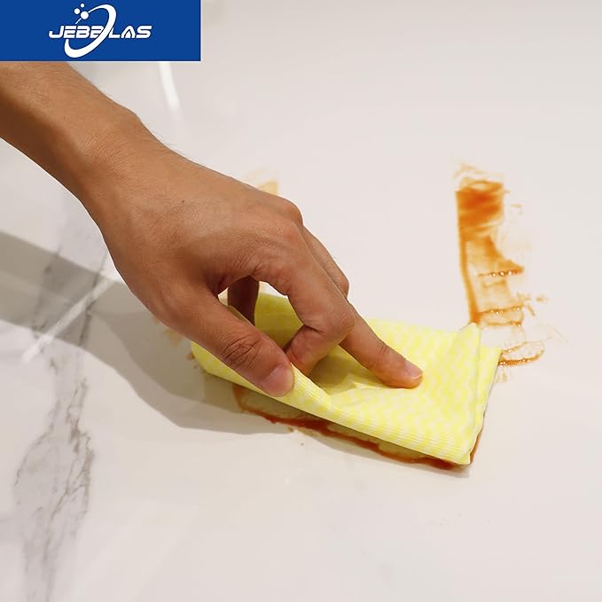 JEBBLAS Reusable Cleaning Cloths Handi Wipes Reusable Cloths Dry Cleaning Cloths Dish Towel Dish Cloths Handy Cleaning Wipes,Pack of 100, Yellow