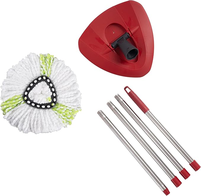 Matthew Cleaning 12Pack Green Microfiber Spin Mop Replacement Head Compatible with EasyWring Spin Mop Replace Head-EasyWring High Absorbency,Machine Washable,Microfiber Spin Mop Refills