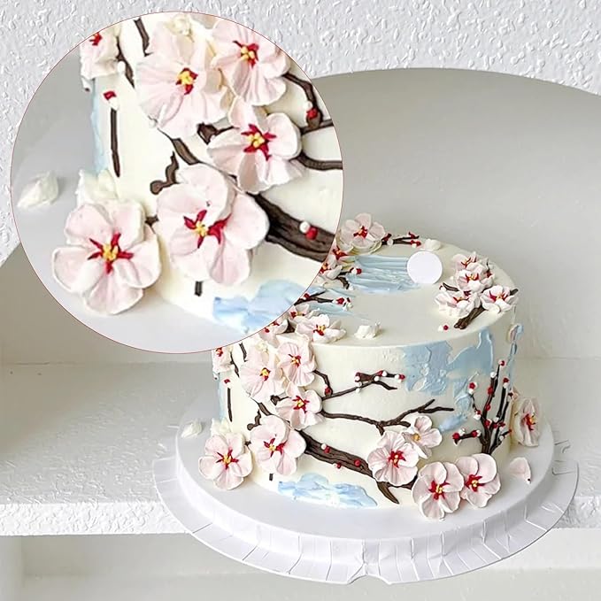 4 Pcs Plum Blossom Fondant Molds, Flower Chocolate Silicone Mold, for Wedding Cake Decoration Cupcake Topper Dessert Table Biscuit Candy Resin Clay Modeling, Reusable Kitchen Baking Mold