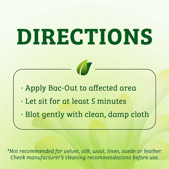 Biokleen Bac-Out Stain Remover for Clothes & Carpet - 32 Ounce - Natural, Enzymatic, Destroys Stains & Odors Safely, for Pet Stains, Laundry, Diapers, Wine, Carpets, Eco-Friendly, Plant-Based