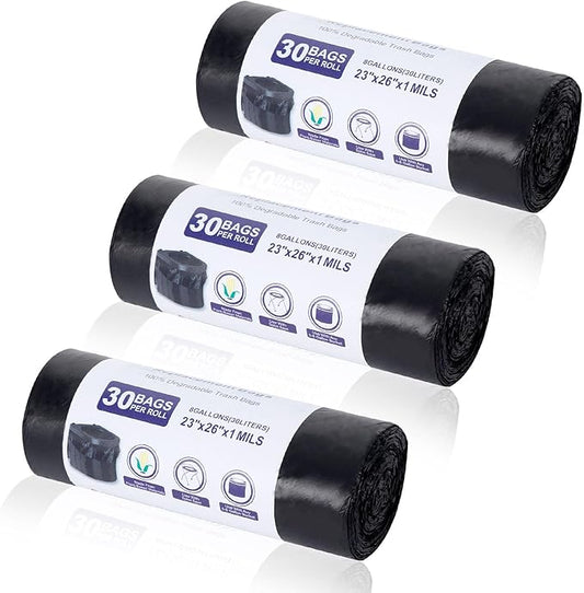 8 Gallon Portable Trash Bags, 90 Count Portable Toilet Bags, Outdoor Toilets Wag Bag Camping Compost Toilet Seat Bags Human Waste Kit for Adults Outdoor Travel Boating Camping Car Essentials