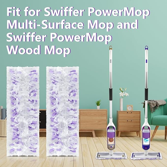 Power Mop Refills for Power Mop Multi-Surface Mop，Power Mop Pads for PowerMop Wood Mop,Compatible with Power Mop，Power Mop Pads Refills for Floor Cleaning,36 Count