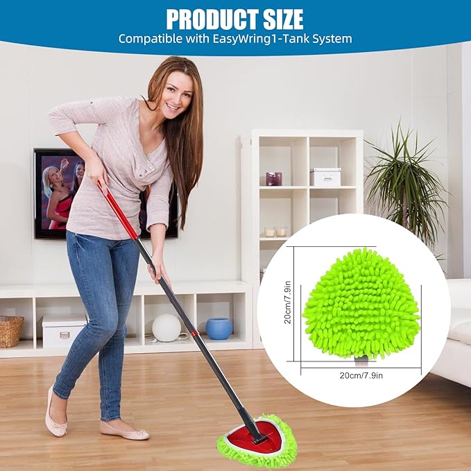 YWSHF Spin Mop Heads Replacements for Ocedar Easywring 1 Tank System 2 Pack Microfiber Mop Pad Spin Mop Refill for O Cedar Mop Head Replacement