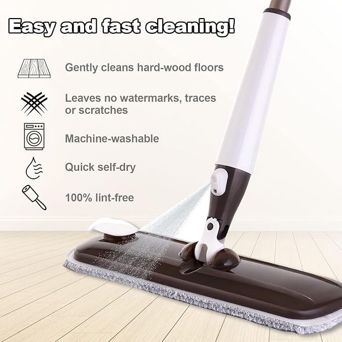 Replacement Mop Head Replacement Microfiber Mop Head Set of 2 per Pack [2 Packs]