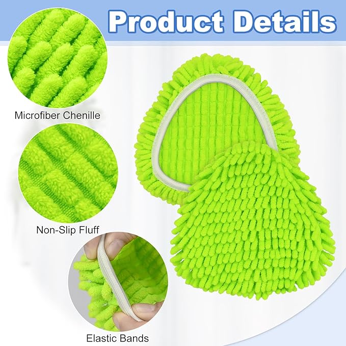 6 Pack Mop Head Replacement Compatiable with Ocedar EasyWring Mop,Mop Heads Refill for Easywring Spin Mop 1 Tank System - Microfiber Chenille, Easy to Replace,Deep Floor Cleaning and Machine Washable