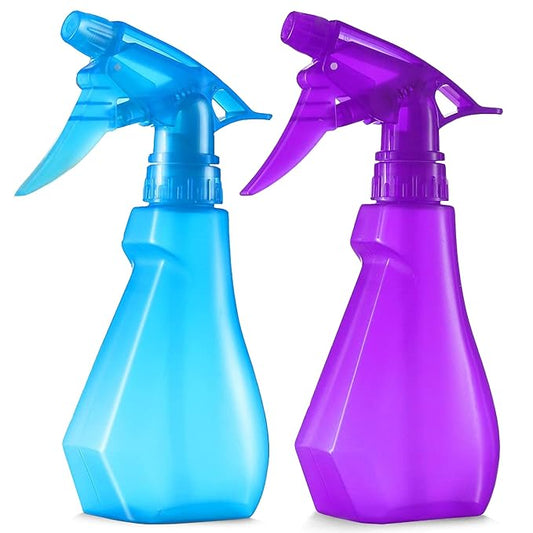 DilaBee (8oz 2-Pack Plastic Spray Bottle - Water Spray Bottle for Hair, Cooking, Cat Training & Cleaning Solution, Plant Misters for Inside & Outside - Spritzer Bottles for BBQ BPA-Free. Blue-Purple
