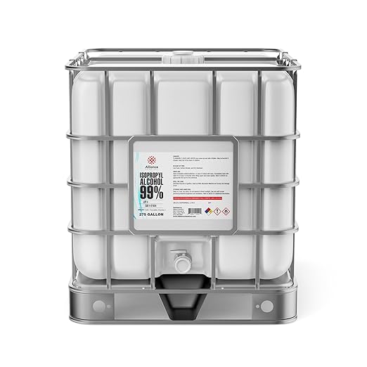 Isopropyl Alcohol 99% - 275 Gallon Tote - High-Purity Concentrated Rubbing Alcohol for Effective Cleaning - Quick-Drying, Domestically Sourced IPA