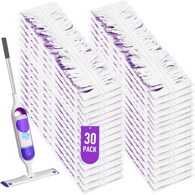 30 Pack Swiffer Power Mop Refills - Disposable Mop Pads for Swiffer Power Mop, Super Absorbent Wet Pads Refill for Deep Cleaning Hardwood, Tile, and Laminate Floors