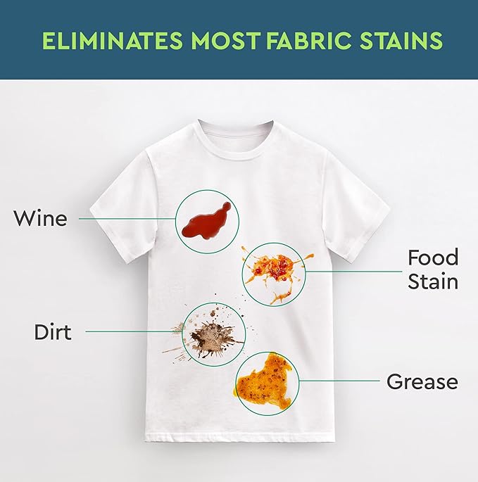 Puracy Laundry Stain Remover Brush for Tough, Deep, and Aged Clothing Stains, with Vegan Bristles for Safe and Effective Stain and Odor Elimination