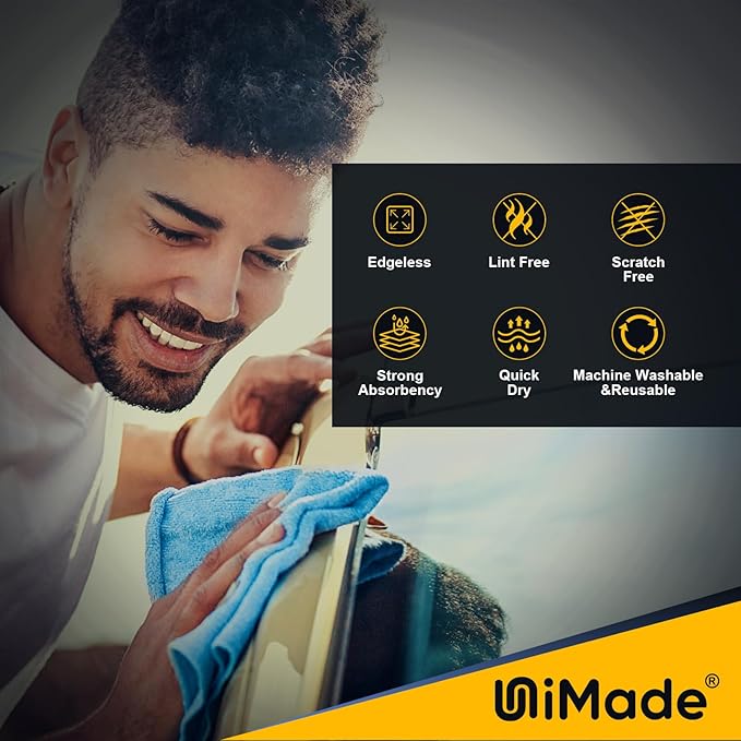 Shop Towels, 24 Pack Commercial Grade Shops Rags Microfiber Towel for Cars Cleaning Rags Bulk Clean Cloth for Automotive Bar Mechanic Restaurant Garage Housekeeping, 11.5"x 11.5", Blue