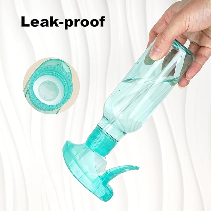 Cosywell Plastic Spray Bottles 8.8oz/260ml 2 Pack Refillable Container Empty Spray Bottle for Cleaning Mist/Stream Heavy Duty Water Spraying Bottle for Cooking Hair Care Essential Oils(Green)