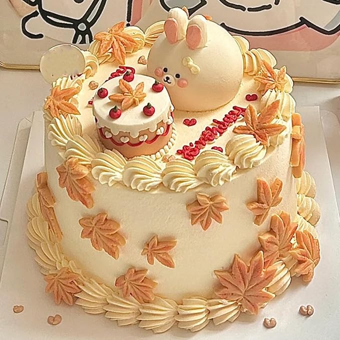 3 Pcs Maple Leaf Silicone Molds, Fern Leaf Chocolate Fondant Molds for Wedding Cake Decorations, Candy, Cookies, Dough, Resin Crafts, Plaster, Modeling Clay, Reusable Kitchen Baking Supplies