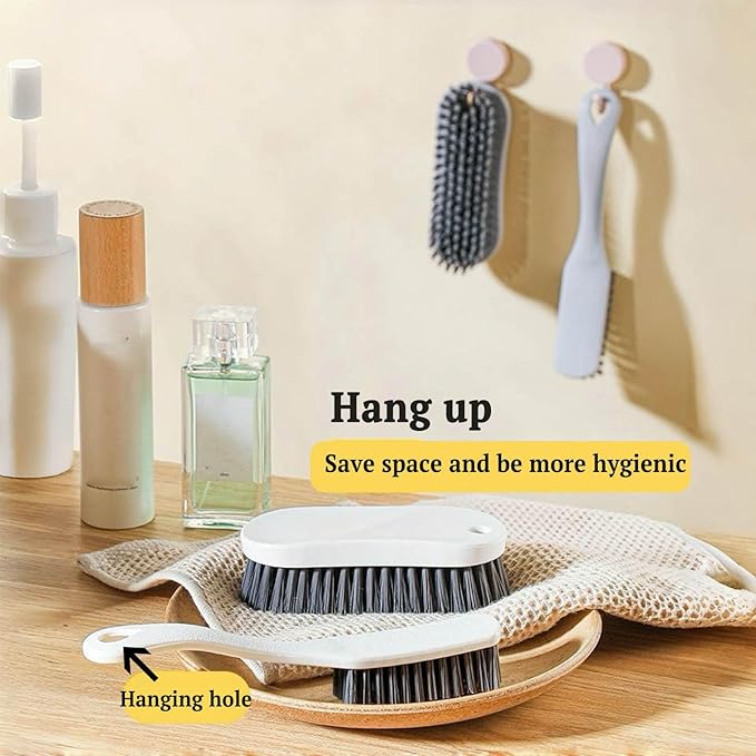 Scrub Brush for Cleaning - 3pcs Bathroom Scrubber Cleaning Brushes for Household Use Heavy Duty Small Nylon Brush,Shoe Cleaning Brush,Laundry Brush,Kitchen,Bathtub,Floor Brushes