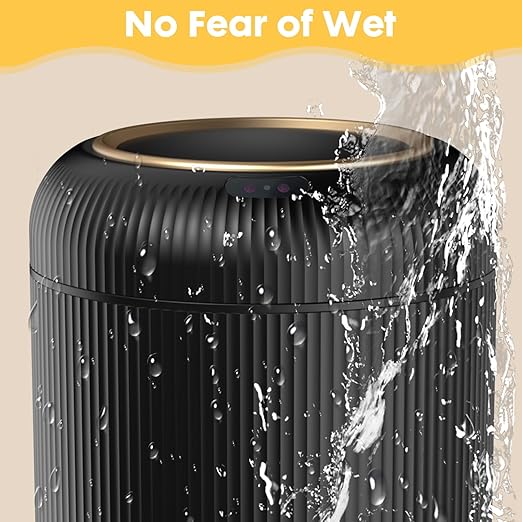 Bathroom Trash Can Automatic Touchless，3 Gallon Smart Motion Sensor Trash Bin with Lid，Plastic Black Garbage Can Wastebaskets with Removable Legs for Kitchen, Office, Toilet, Bedroom