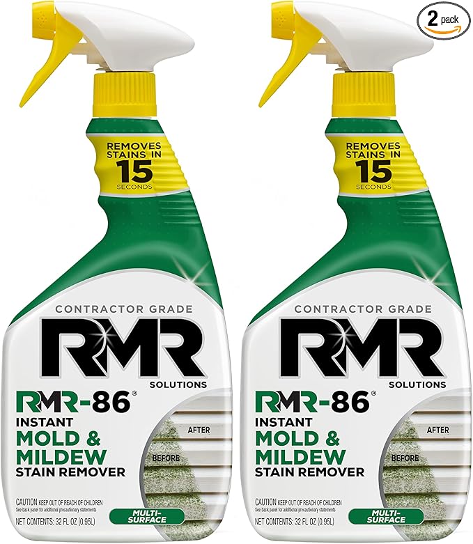 RMR-86 Instant Mold and Mildew Stain Remover Spray - Scrub Free Formula, 2 Pack - 32 oz