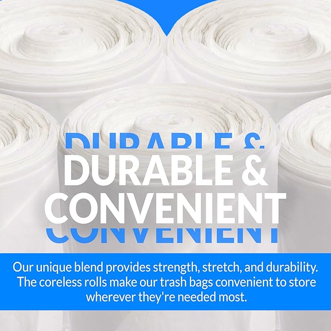 Reli. SuperValue 13 Gallon Trash Bags | 1000 Count Bulk | Tall Kitchen | Can Liners | Clear Multi-Use Garbage Bags