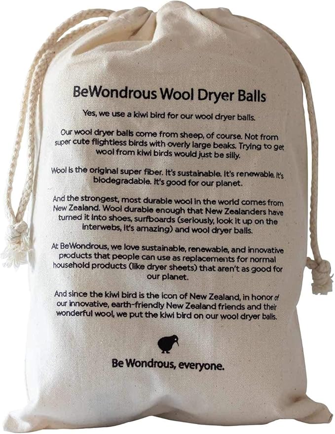 Wool Dryer Balls XL, 100% New Zealand Organic Wool - Reusable Natural Fabric Softener for Laundry, Dryer Sheets Alternative - Prevent Wrinkles and Anti Static (White, 6-Pack)