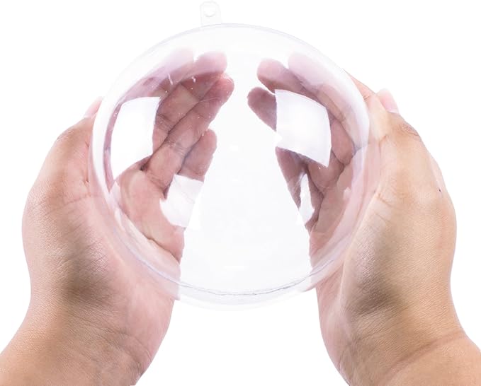 Super Z Outlet Clear Plastic Acrylic Bath Bomb Mold Shells Molding Balls Kit (120mm, 12 Pack)