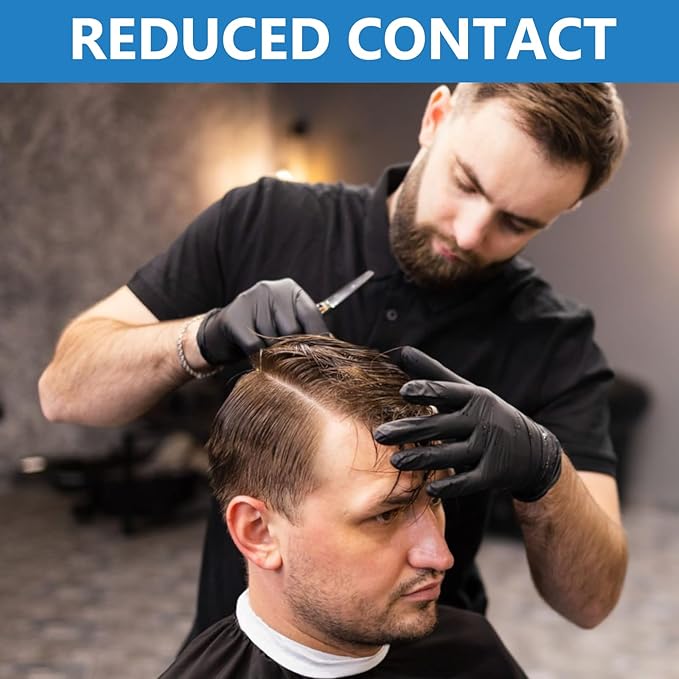 squish Disposable Gloves Black, 100 Count 4 mil Vinyl Gloves Exam Glove Latex Free Powder-Free Cleaning Rubber Glove for Kitchen Cooking Cleaning Food Handling(Medium)