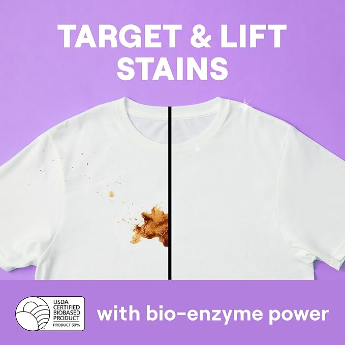 Seventh Generation Laundry Detergent Sheets, Up to 64 Loads, Fresh Lavender Scent, Removes Tough Stains, 0% Dyes and Artificial Fragrances, Safer for your family