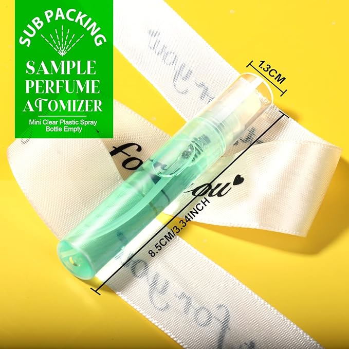 Teenitor 20Pcs Mini Spray Bottle, Travel Spray Bottle 5ml Plastic, Fine Mist Atomizer for Perfume, Mini Refillable Bottle, Empty Bottle for Travel