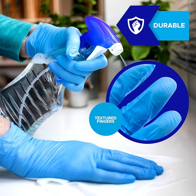 Nitrile Exam Gloves, Latex-Free Powder-Free Non-Sterile Disposable Gloves, For Medical, Cleaning, And Kitchen Prep
