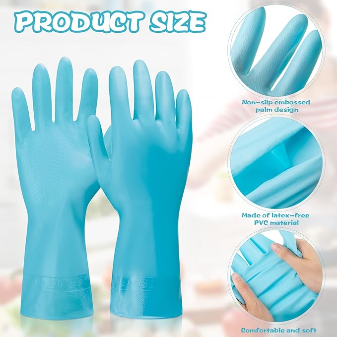 36 Pair Reusable Household Gloves Long Rubber Dishwashing Gloves Kitchen Cleaning for Dishes Clean Gardening