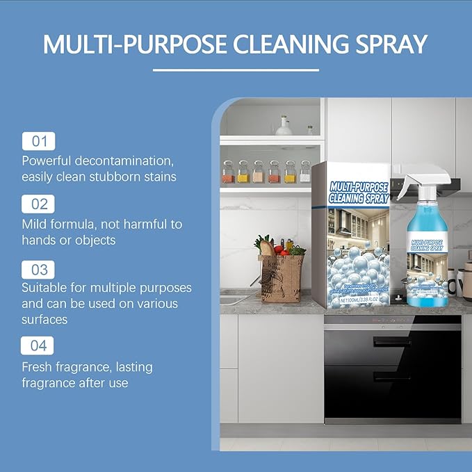 Spray Splash Cleaner, 2026 Upgraded Splash Spray All Purpose Cleaner, Multi-Purpose Handheld Degreaser, Foam Sprays Cleaners for Stove, Oven, Kitchenware (2)