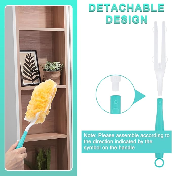KeFanta 3 Packs Replacement Duster Handles Compatible with Swiffer Dusters (Duster Handle Only)