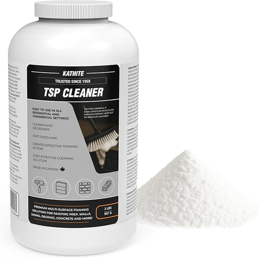 KABIN Kathite TSP Cleaner – Heavy-Duty Degreaser & Multi-Surface Prep – 2 lb Powder – Foaming Paint Prep Solution for Walls, Siding, Decks, Concrete & More – Fast-Dissolving – Made in Canada