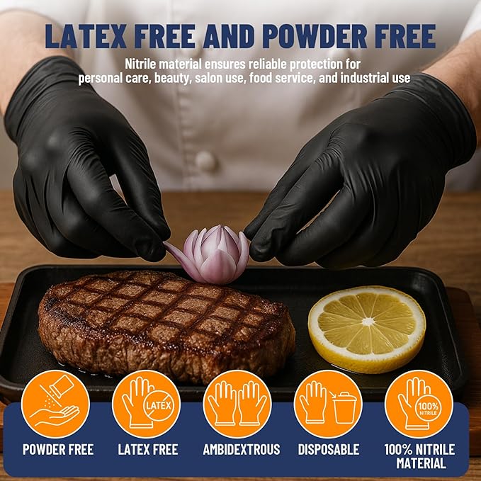 Disposable Nitrile Gloves 5mil, Individually Wrapped 40 Pairs (80 Gloves), Latex Free, Powder Free, Strong Durable Gloves for Food Prep, Cleaning, Automotive, Industrial, Travel Use X-Large