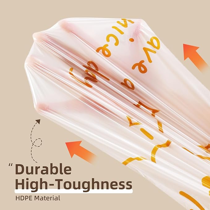 13 Gallon Trash Bags Drawstring, 50 Count Tall Kitchen Trash Bags, Sturdy Large Trash Bags, Cute Rabbit Printed Garbage Bags 13 Gallon Tall Kitchen, Tear Resistant Kitchen Garbage Bags for Kitchen